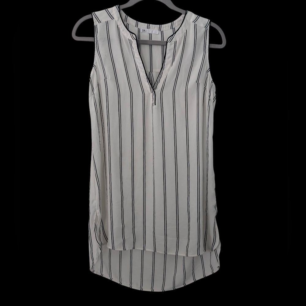 DR2 White and Black Striped Top